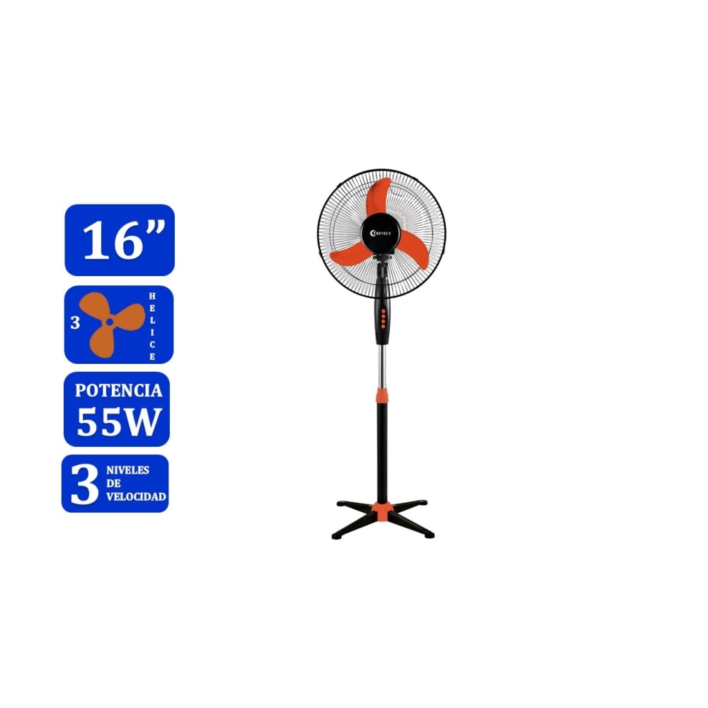 PACK X 2 VENTILADOR DE PIE 16 TREVELY VT-1620 -55W - 2