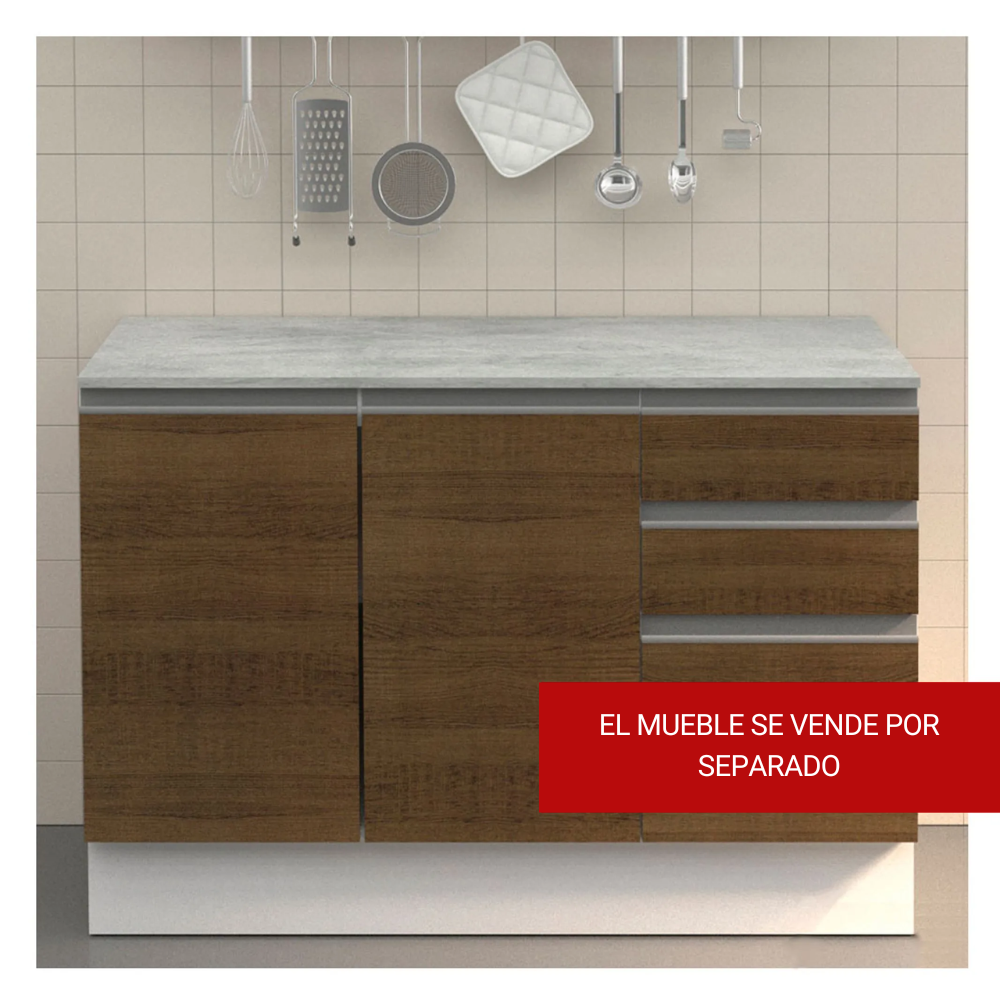 TABLERO PARA MUEBLE MADESA G270056SPR COCINA 120 CM GRIS | GRIS - 4