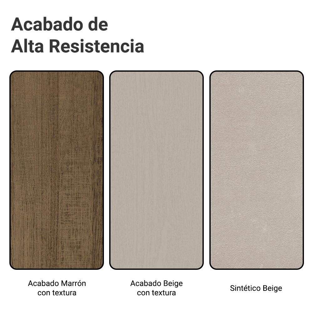 JUEGO DE COMEDOR MEDELIN CON 6 SILLAS - MARRÓN/CREMA/SINTÉTICO BEIGE - 9