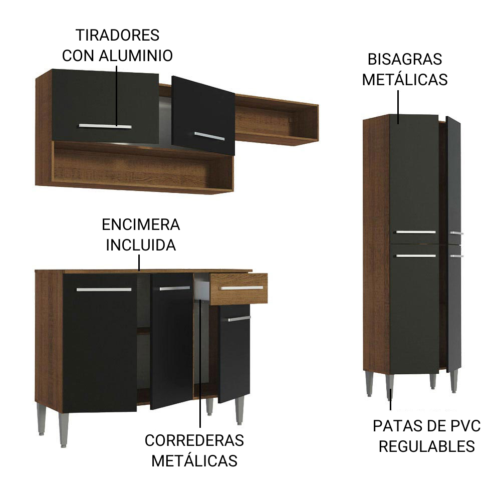ARMARIO DE COCINA MADESA XAGREM2290027K COMPACTA 229CM EMILLY POP 02 - 3
