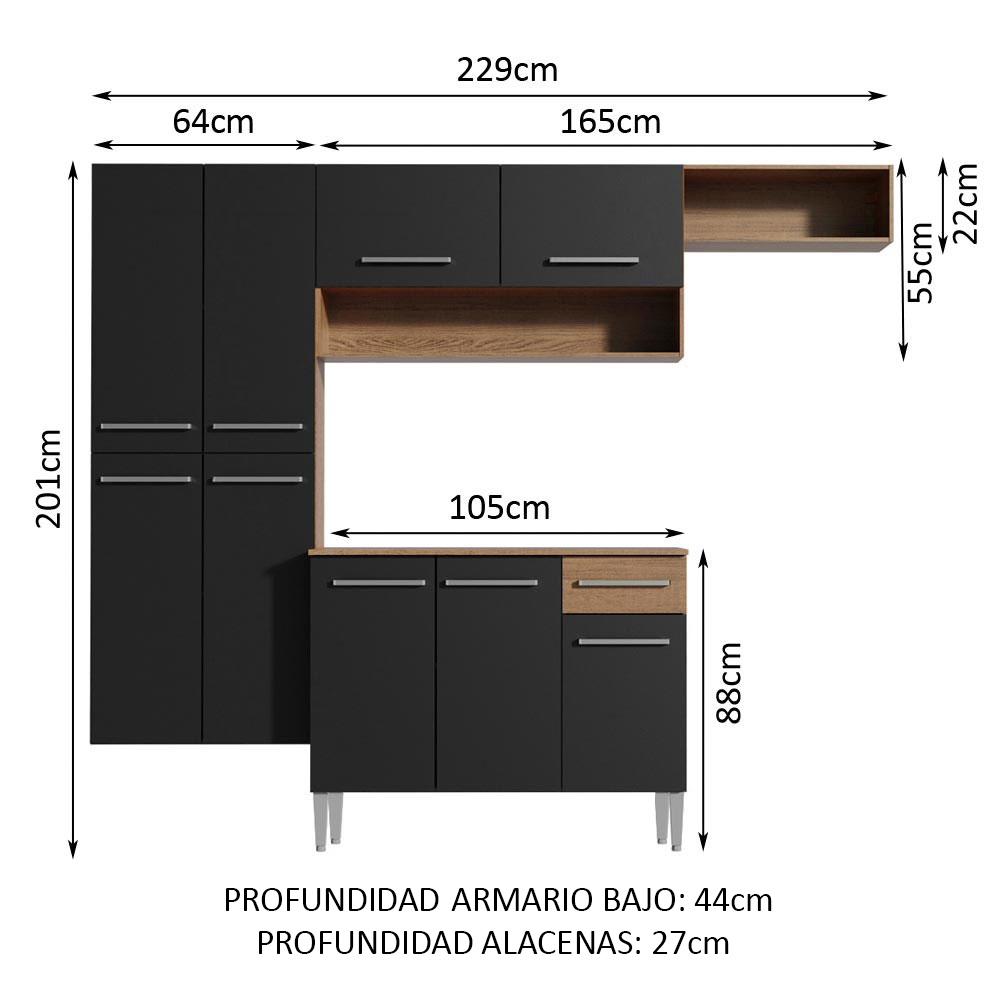 ARMARIO DE COCINA MADESA EMILLY INTEGRAL FIT 229CM 03 - 3