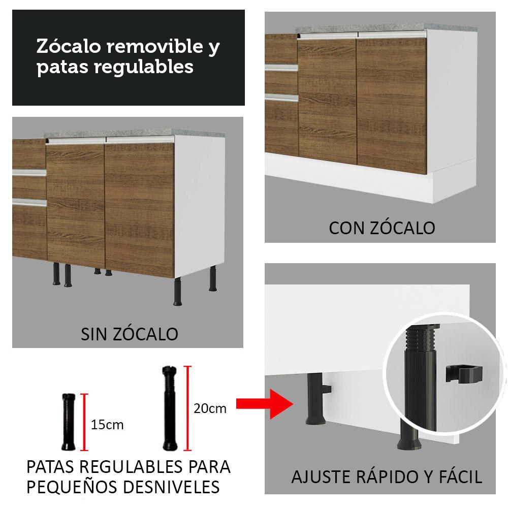 MUEBLE DE COCINA MADESA GLAMY INTEGRAL 180 CM CON LAVADERO 07 - 9