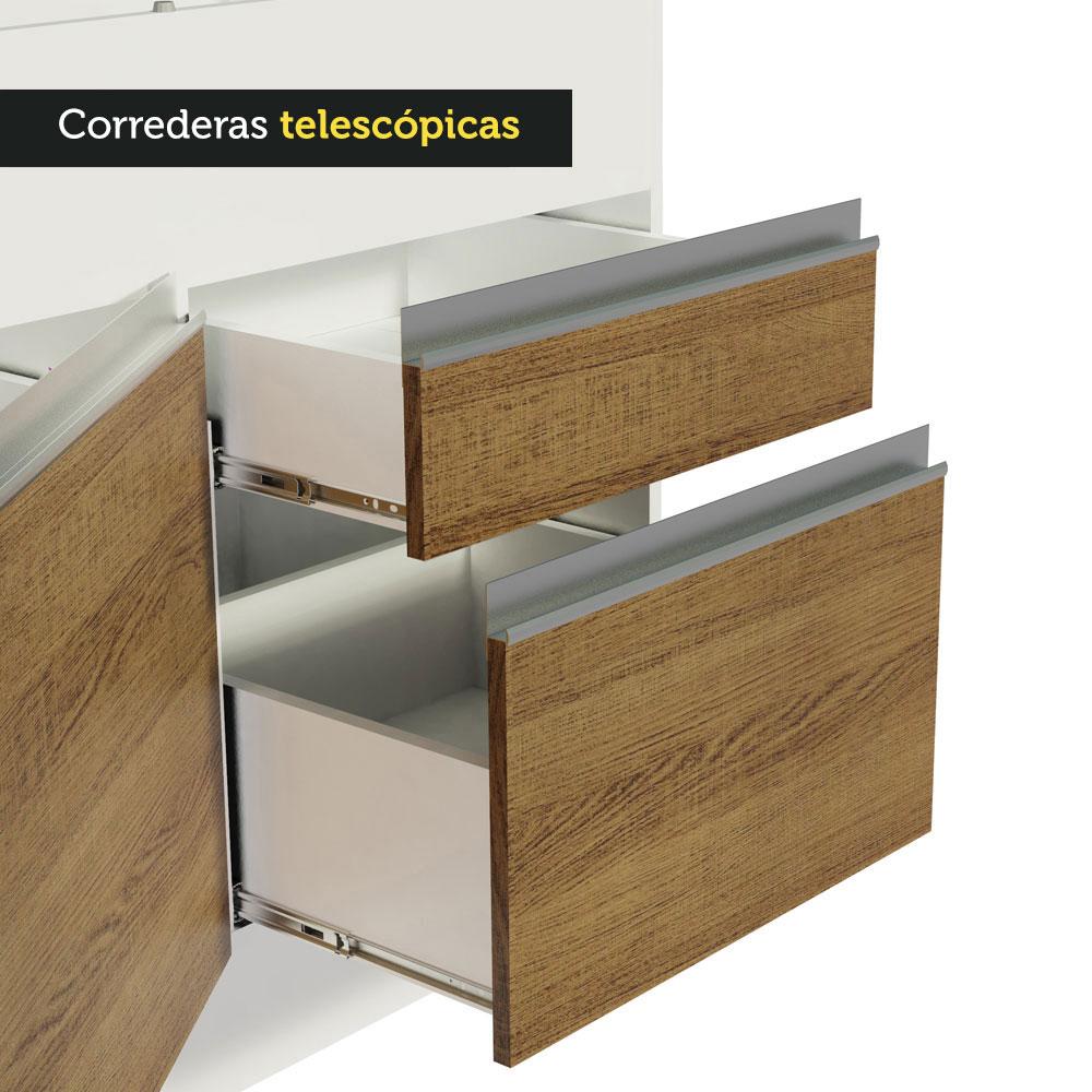 MUEBLE DE COCINA MADESA GLAMY 3 CAJONES INTEGRAL 330 CM BLANCO/MARRÓN 03 - 9