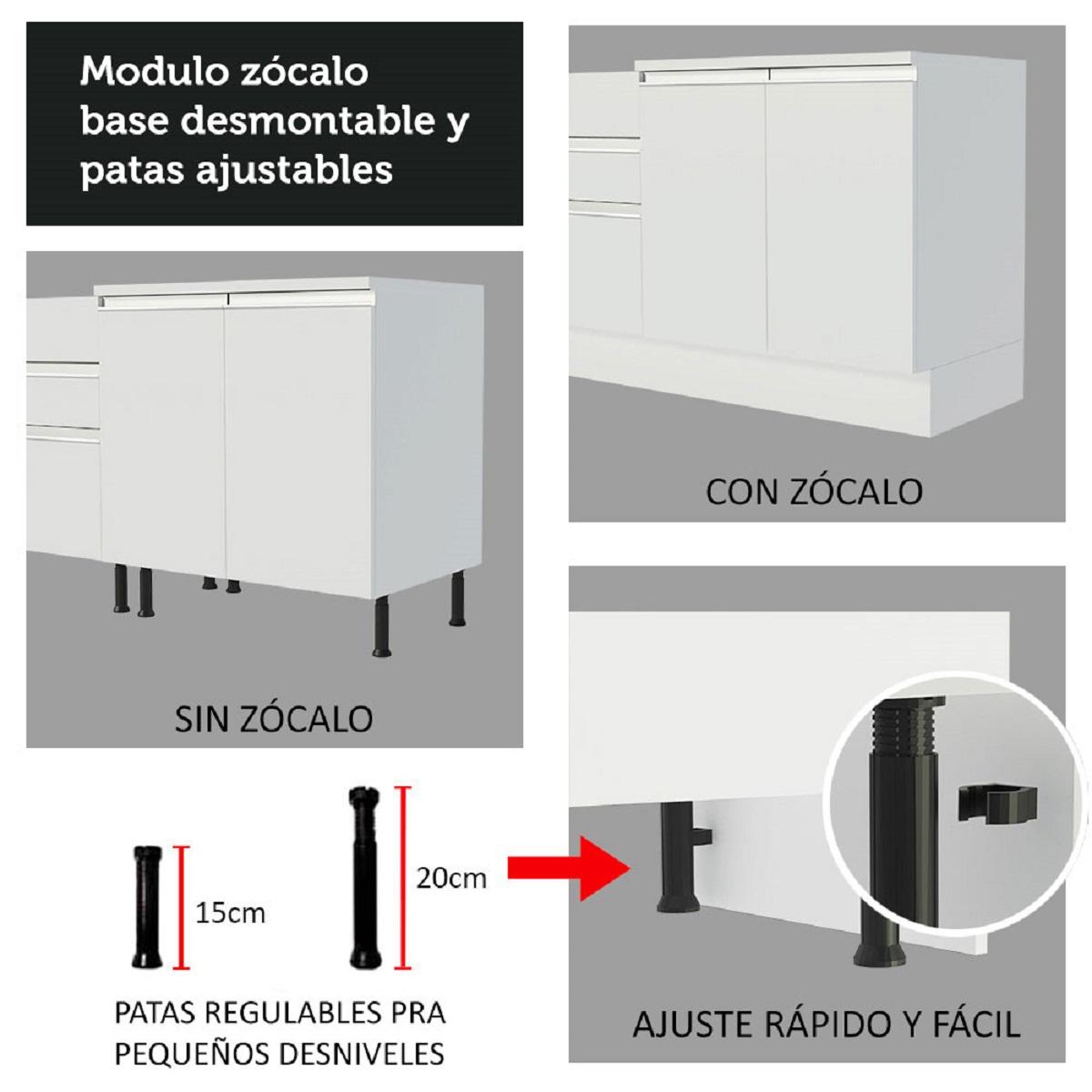 MUEBLE DE COCINA MADESA GLAMY INTEGRAL 180 CM BLANCO 05 - 9