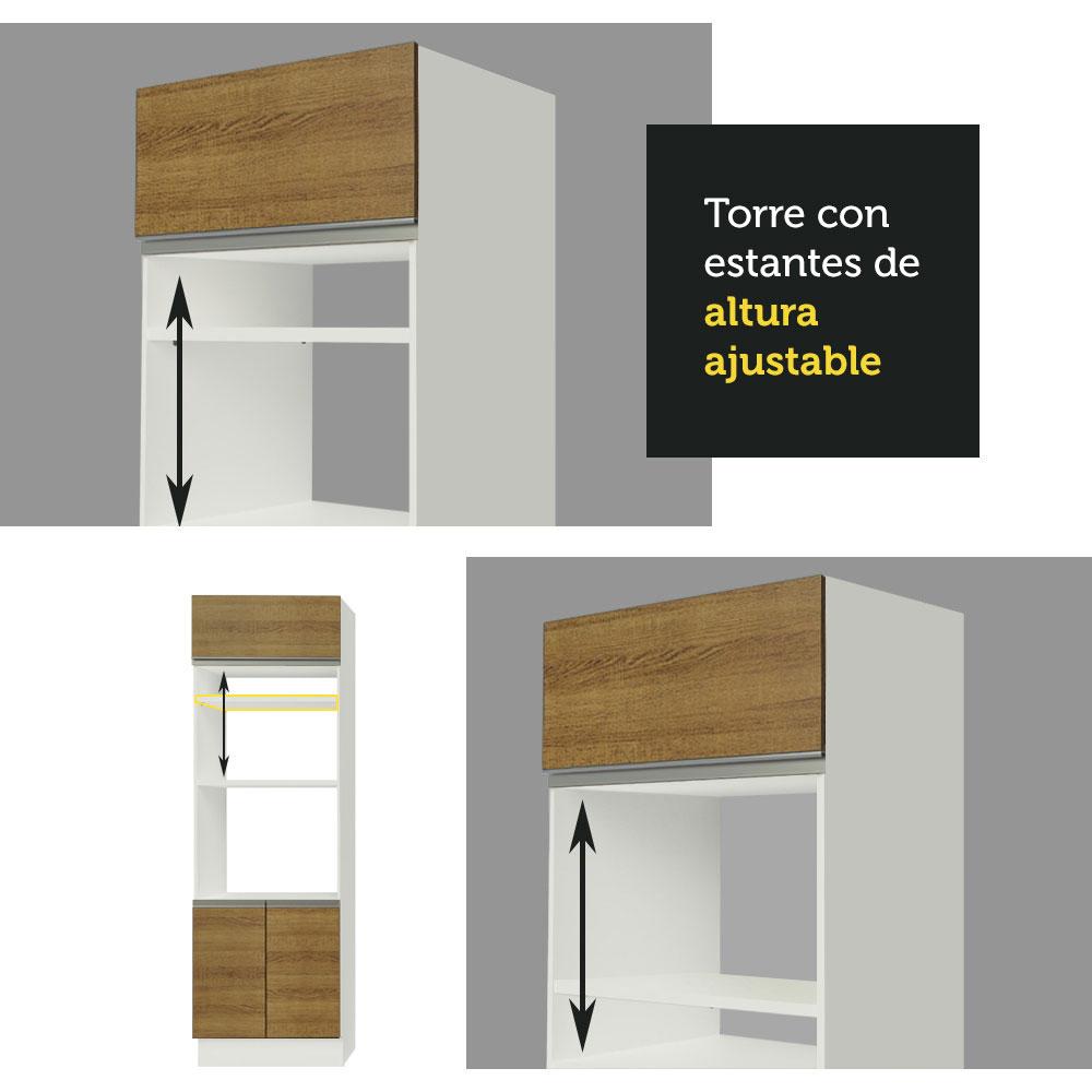 MUEBLE DE COCINA MADESA GLAMY INTEGRAL 310 CM BLANCO/MARRÓN 02 - 7
