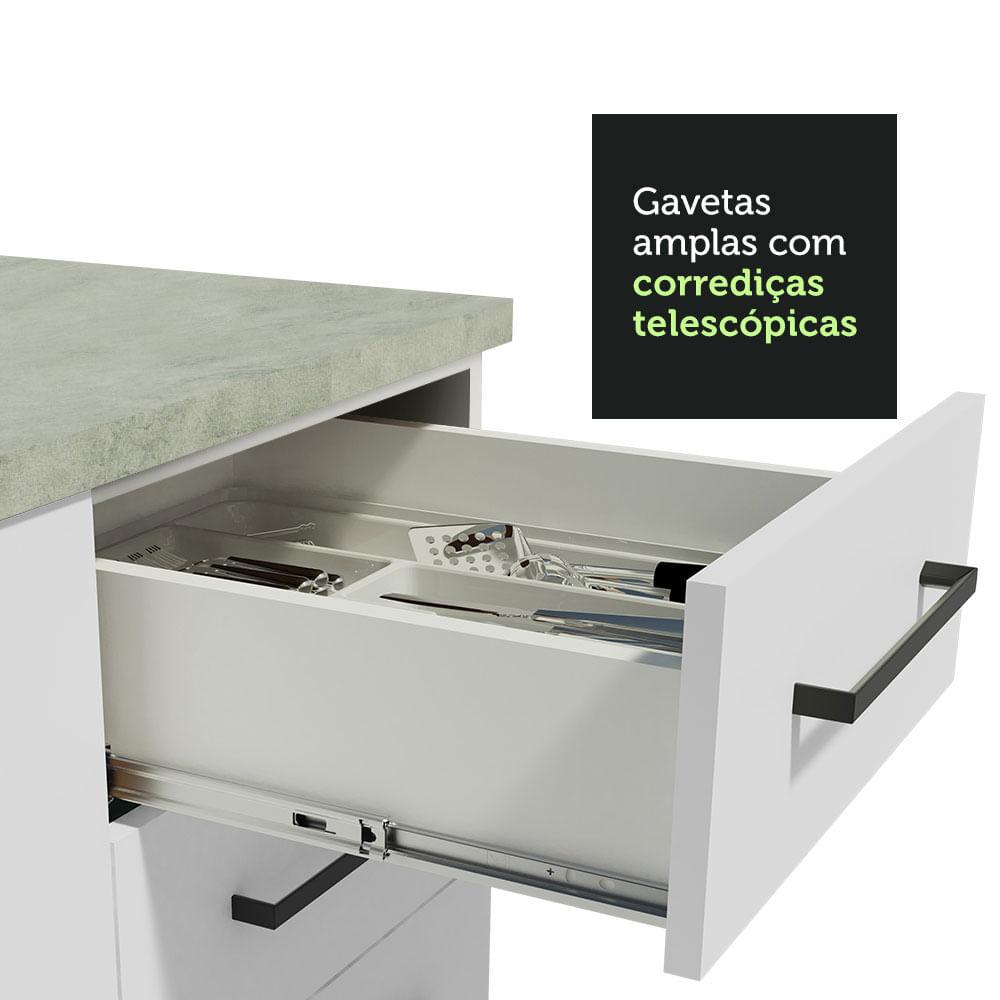 MUEBLE DE COCINA MADESA AGATA 3 CAJONES 2 PUERTAS Y 120 X 60 CM BLANCO - 7