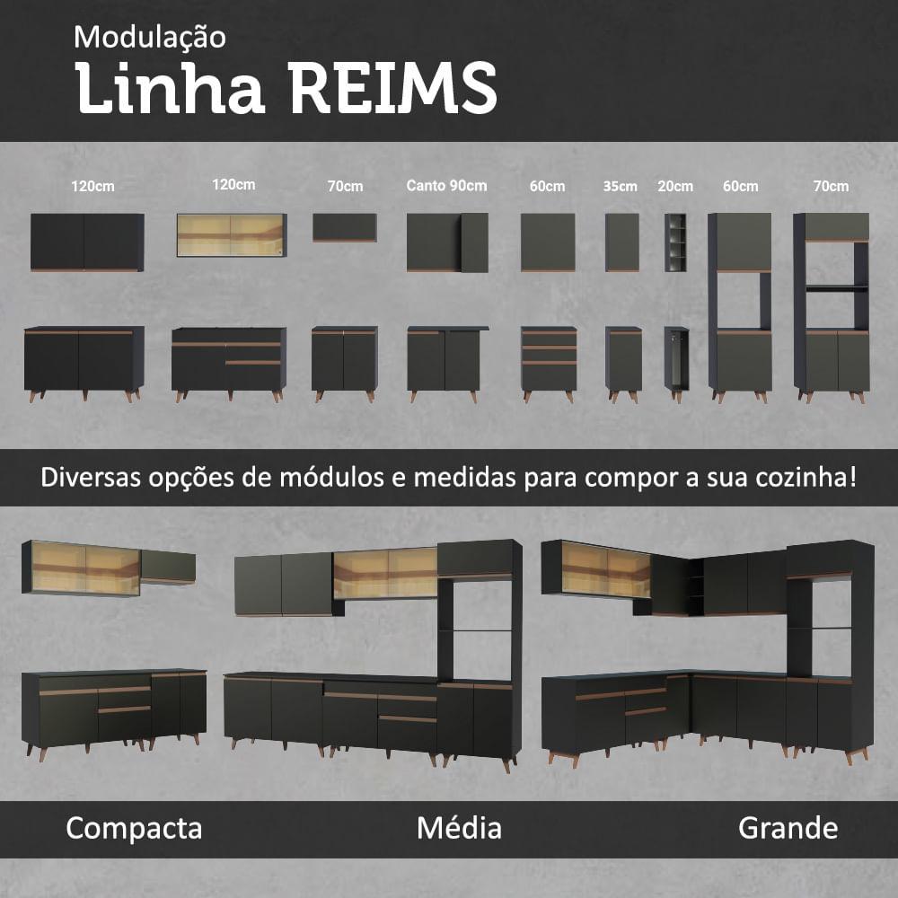 KIT MADESA REIMS MUEBLE DE COCINA 120 CM NEGRO - 9