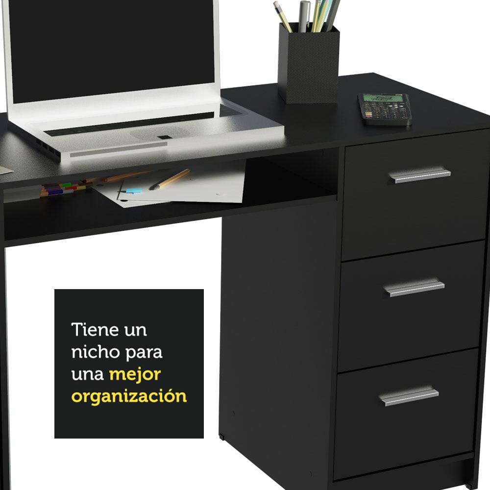 ESCRITORIO MADESA ALASKA 3 CAJONES 1 PUERTA - 6