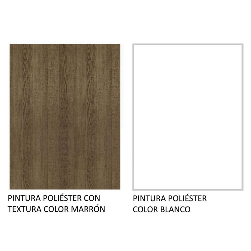 ALACENA DE COCINA MADESA GLAMY 1 PUERTA ABATIBLE 70 CM MARRÓN/BLANCO - 8