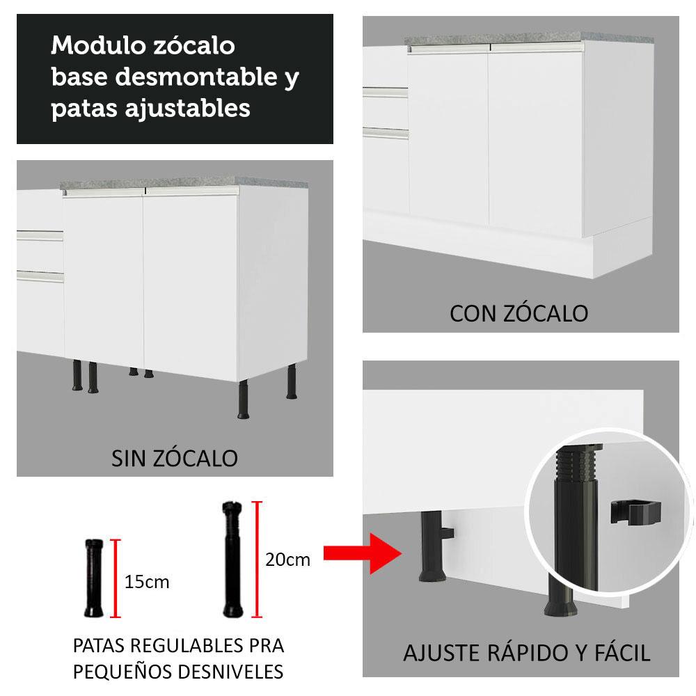 MUEBLE DE COCINA MADESA GLAMY INTEGRAL ESQUINERO 469 CM BLANCO 01 - 7