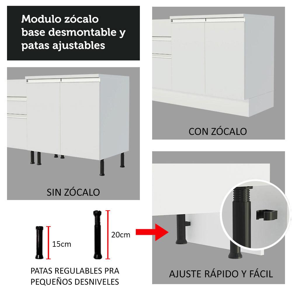 MUEBLE DE COCINA MADESA INTEGRAL MARINA 280 CM BLANCO 01 - 8