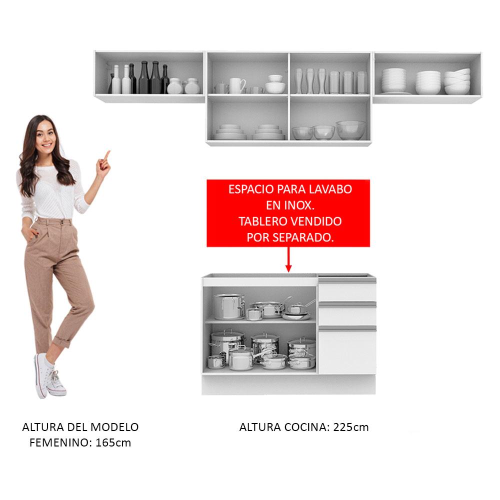 MUEBLE DE COCINA MADESA INTEGRAL MARINA 280 CM BLANCO 01 - 9