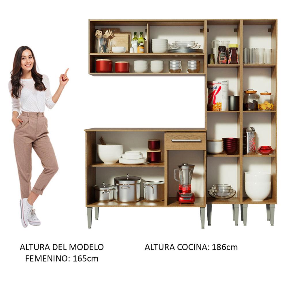 MUEBLE DE COCINA INTEGRAL EMILLY WINTER 169 CM MARRÓN 08 - 8