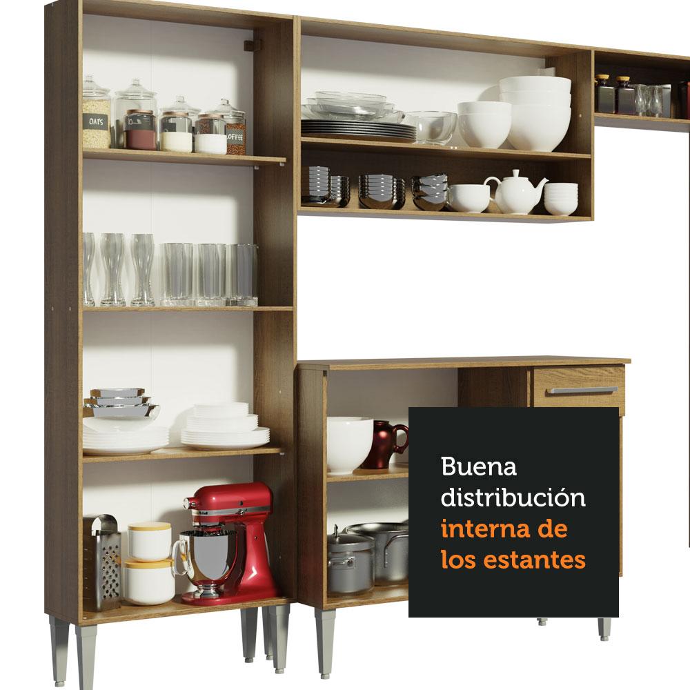 MUEBLE DE COCINA INTEGRAL EMILLY GOLD 137 CM MARRÓN 03 - 8