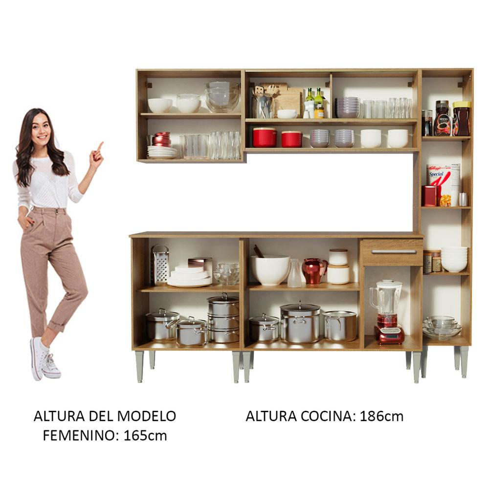 MUEBLE DE COCINA INTEGRAL EMILLY SKY 201 CM MARRÓN 04 - 7