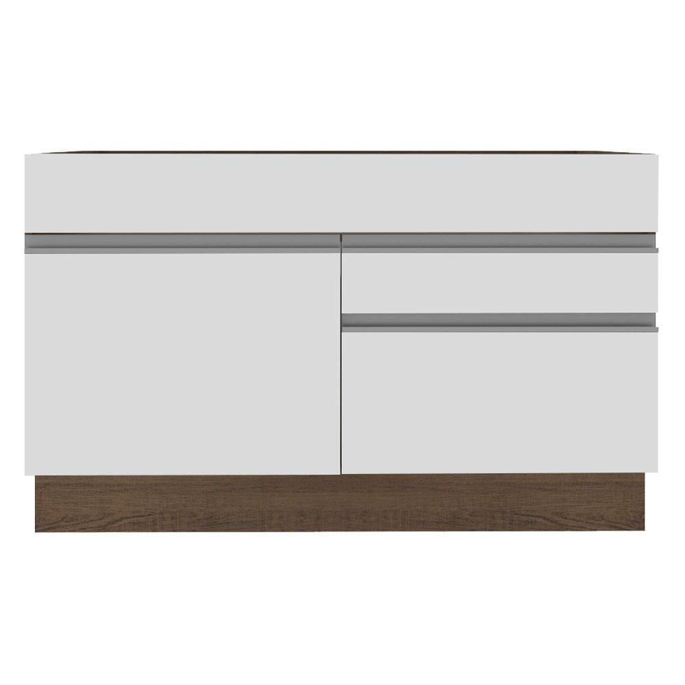 MUEBLE DE COCINA MADESA GLAMY 2 CAJONES 1 PUERTA Y 10 CM MARRÓN/BLANCO - 9