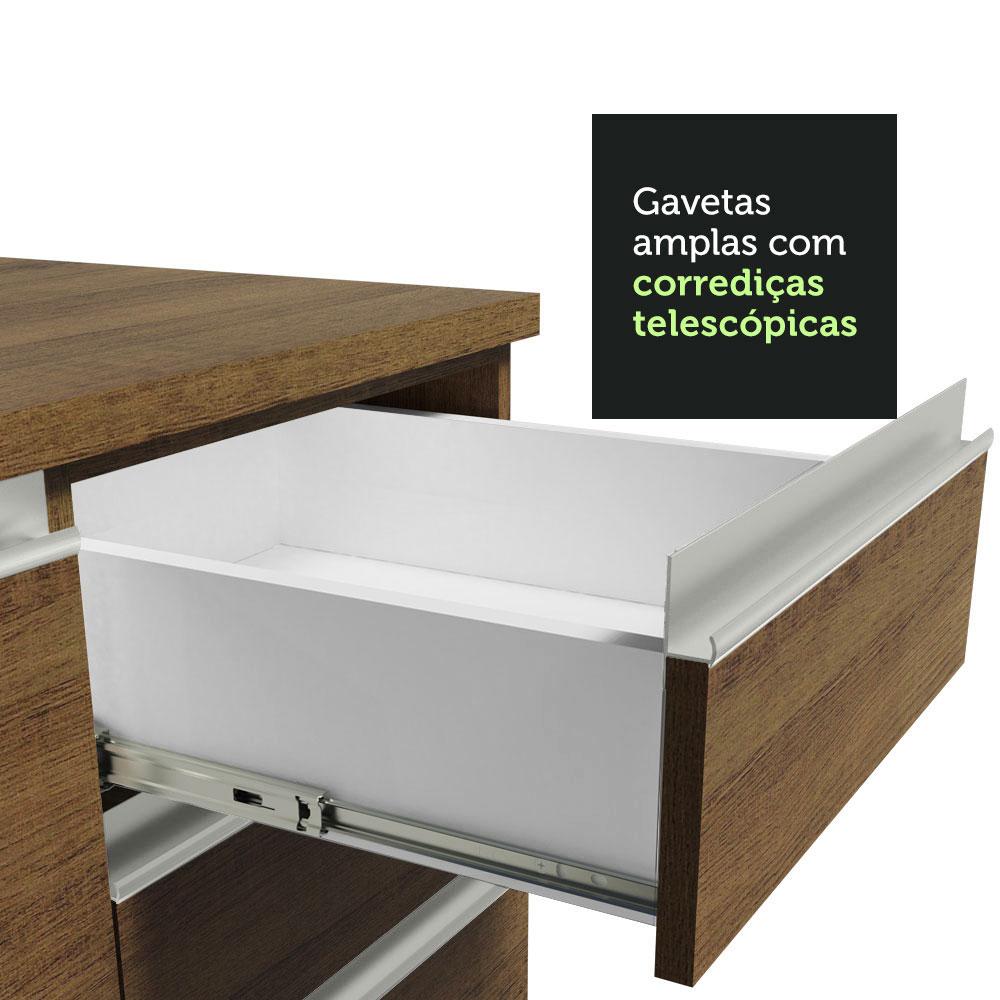 MUEBLE DE COCINA MADESA GLAMY 3 CAJONES TORRE PARA HORNOS 1 PUERTA Y 60 CM MARRÓN - 8