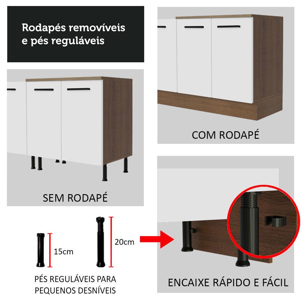 MUEBLE DE COCINA MADESA 1 PUERTA AGATA 40 CM MARRÓN/BLANCO - 9