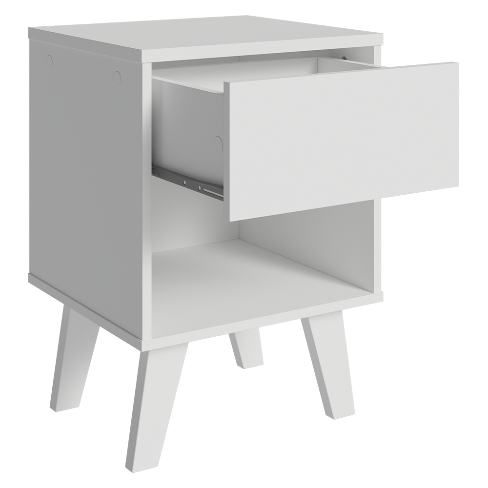 VELADOR MADESA CON 1 CAJÓN - BLANCO - 6