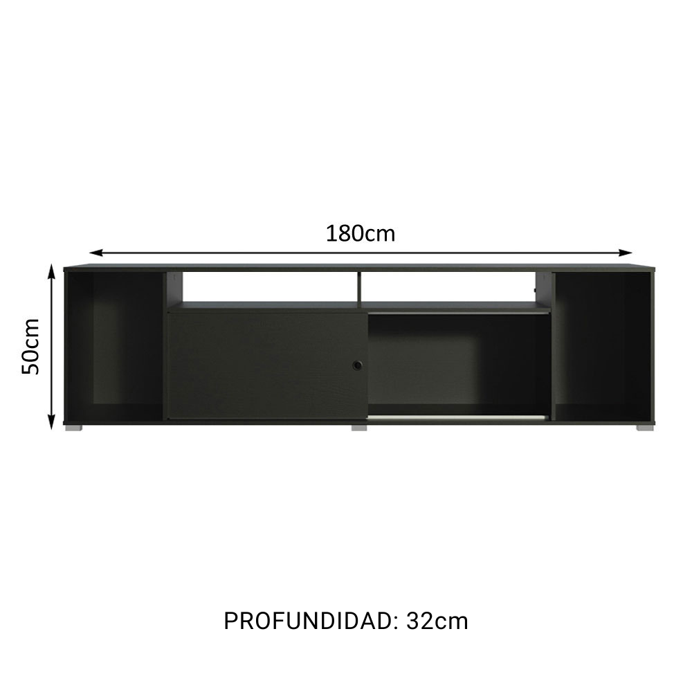 CENTRO DE ENTRETENIMIENTO MESA PARA TV CANCÚN HASTA 65 PULGADAS - NEGRO - 2