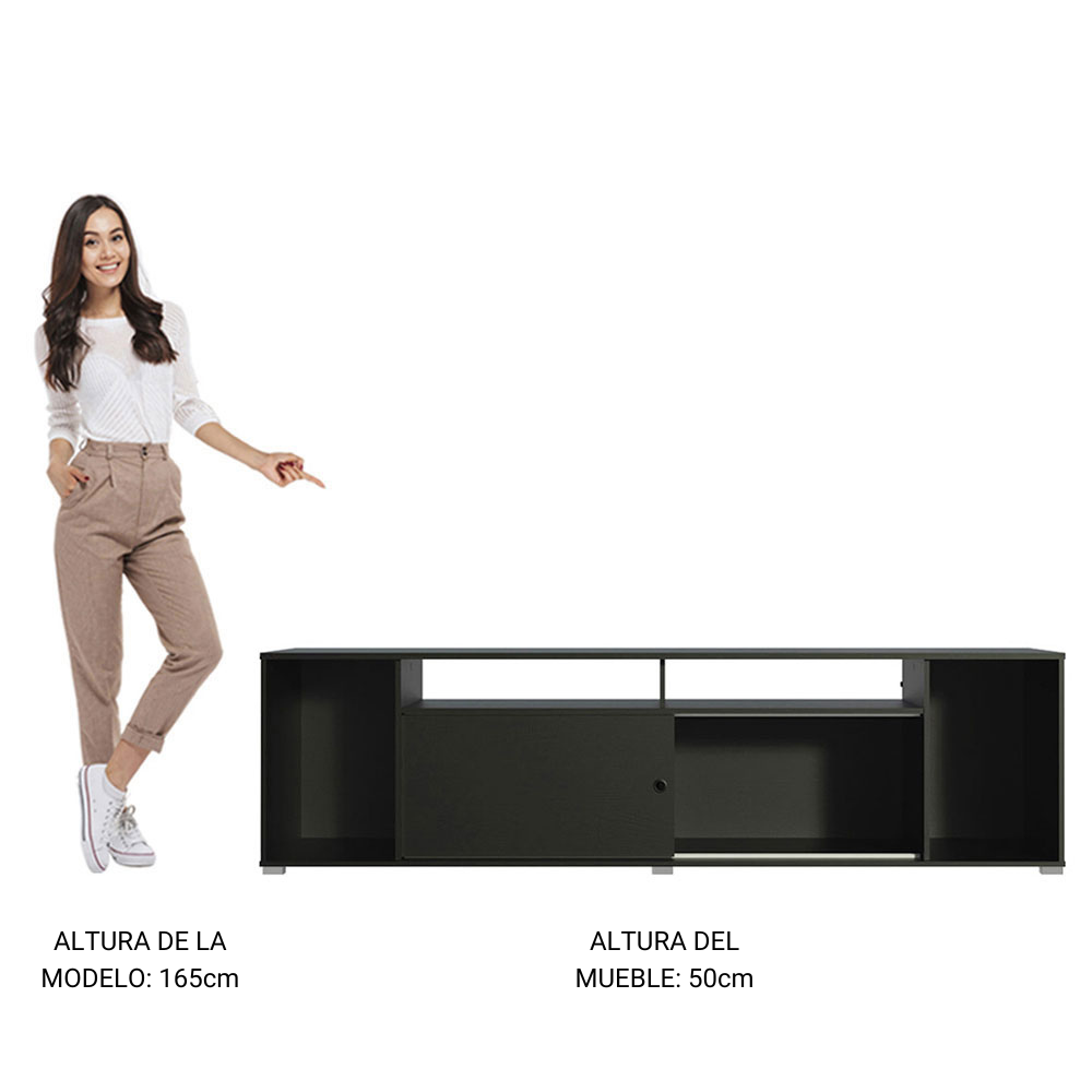 CENTRO DE ENTRETENIMIENTO MESA PARA TV CANCÚN HASTA 65 PULGADAS - NEGRO - 3