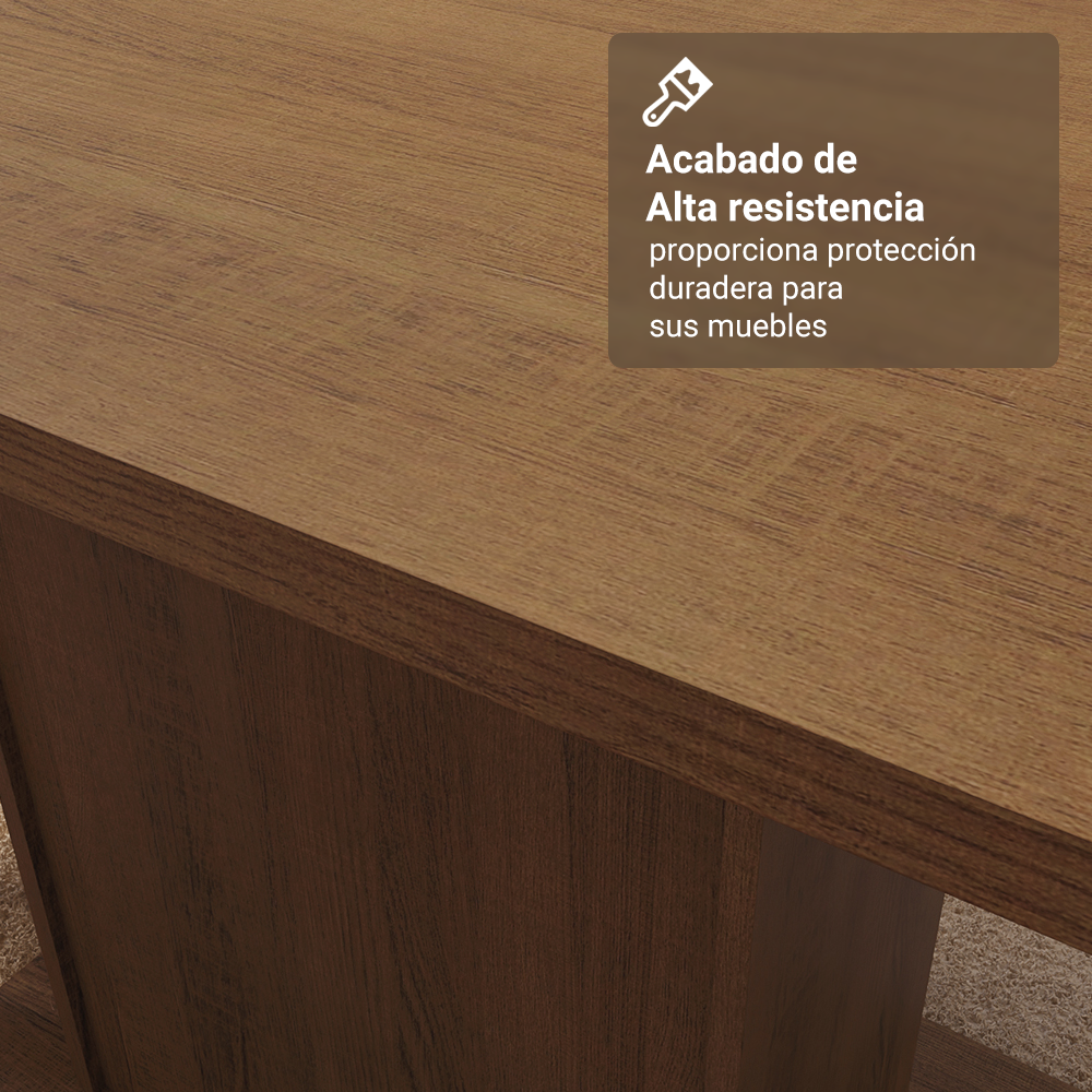 JUEGO DE COMEDOR ANALU CON 6 SILLAS - MARRÓN/BEIGE - 4