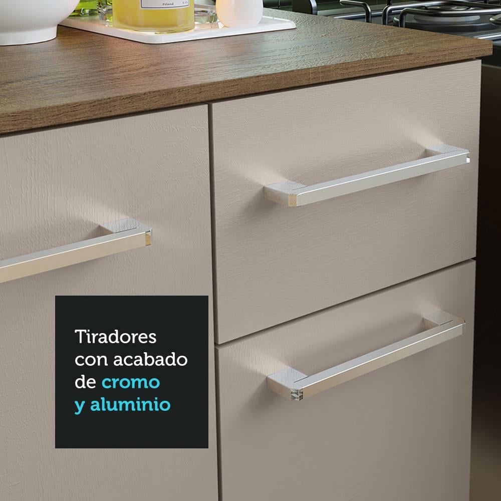 MUEBLE DE COCINA COMPACTA ELEVADA EASY 120 CM - MARRÓN/CREMA - 6