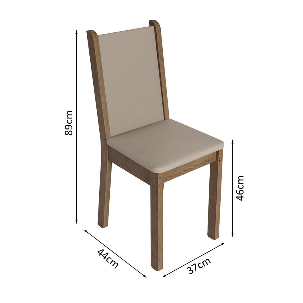 JUEGO DE COMEDOR WENDY CON 6 SILLAS - MARRÓN/CREMA/BEIGE - 3