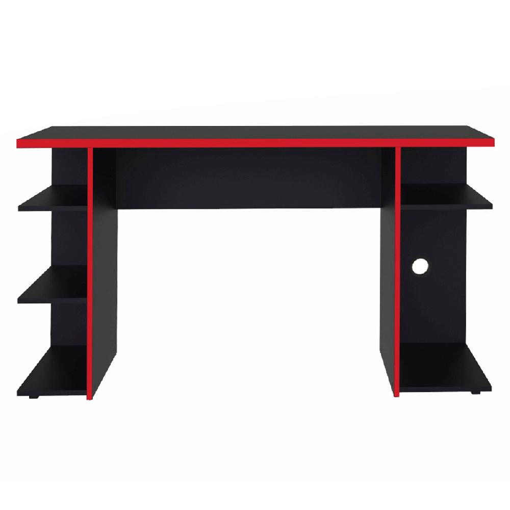 ESCRITORIO GAMER MODERNO PARA PC Y CONSOLA - NEGRO - 9