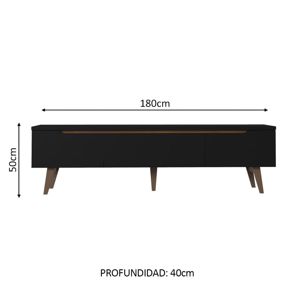 CENTRO DE ENTRETENIMIENTO MESA PARA TV DOHA HASTA 80 PULGADAS - NEGRO - 2