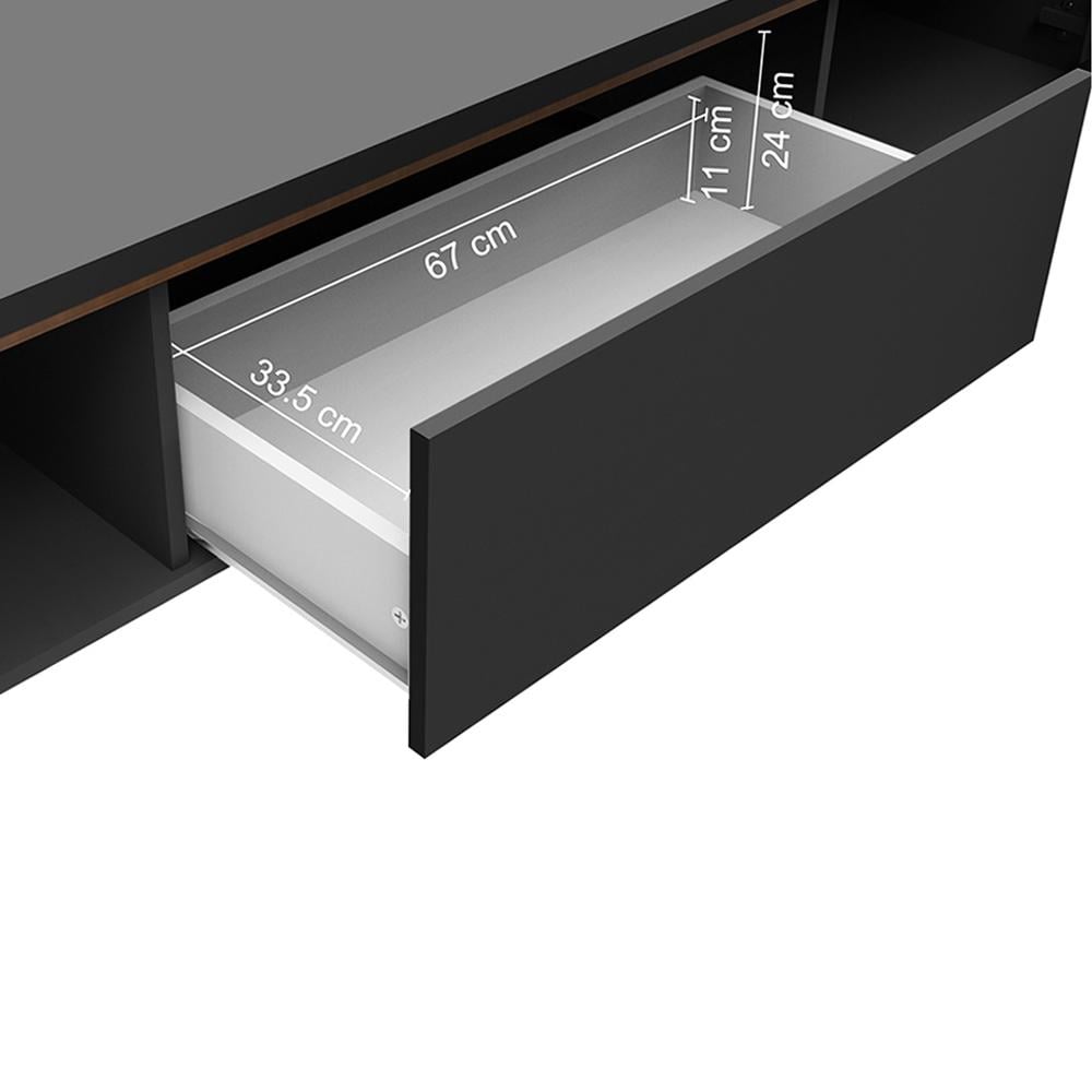 CENTRO DE ENTRETENIMIENTO MESA PARA TV DOHA HASTA 80 PULGADAS - NEGRO - 3