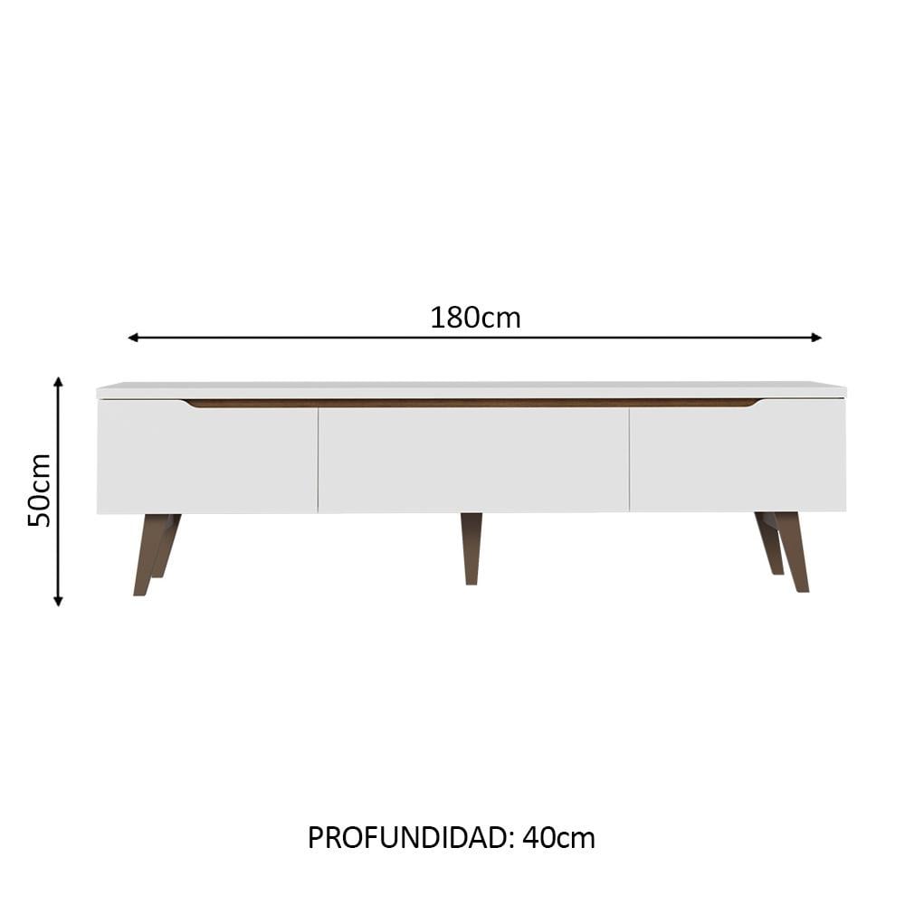 CENTRO DE ENTRETENIMIENTO MESA PARA TV DOHA HASTA 80 PULGADAS - BLANCO - 2