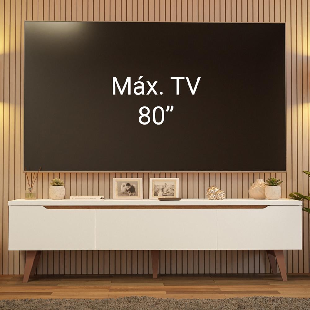 CENTRO DE ENTRETENIMIENTO MESA PARA TV DOHA HASTA 80 PULGADAS - BLANCO - 4