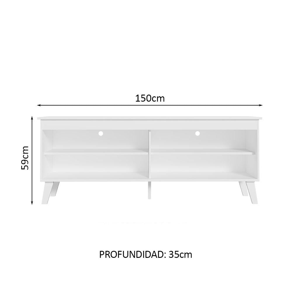 CENTRO DE ENTRETENIMIENTO MESA PARA TV TURIM HASTA 65 PULGADAS - BLANCO - 2
