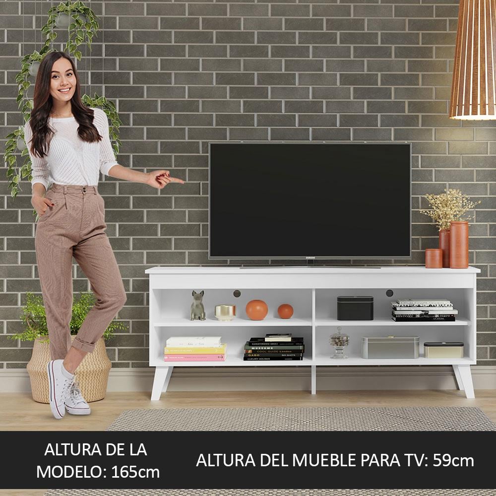 CENTRO DE ENTRETENIMIENTO MESA PARA TV TURIM HASTA 65 PULGADAS - BLANCO - 3