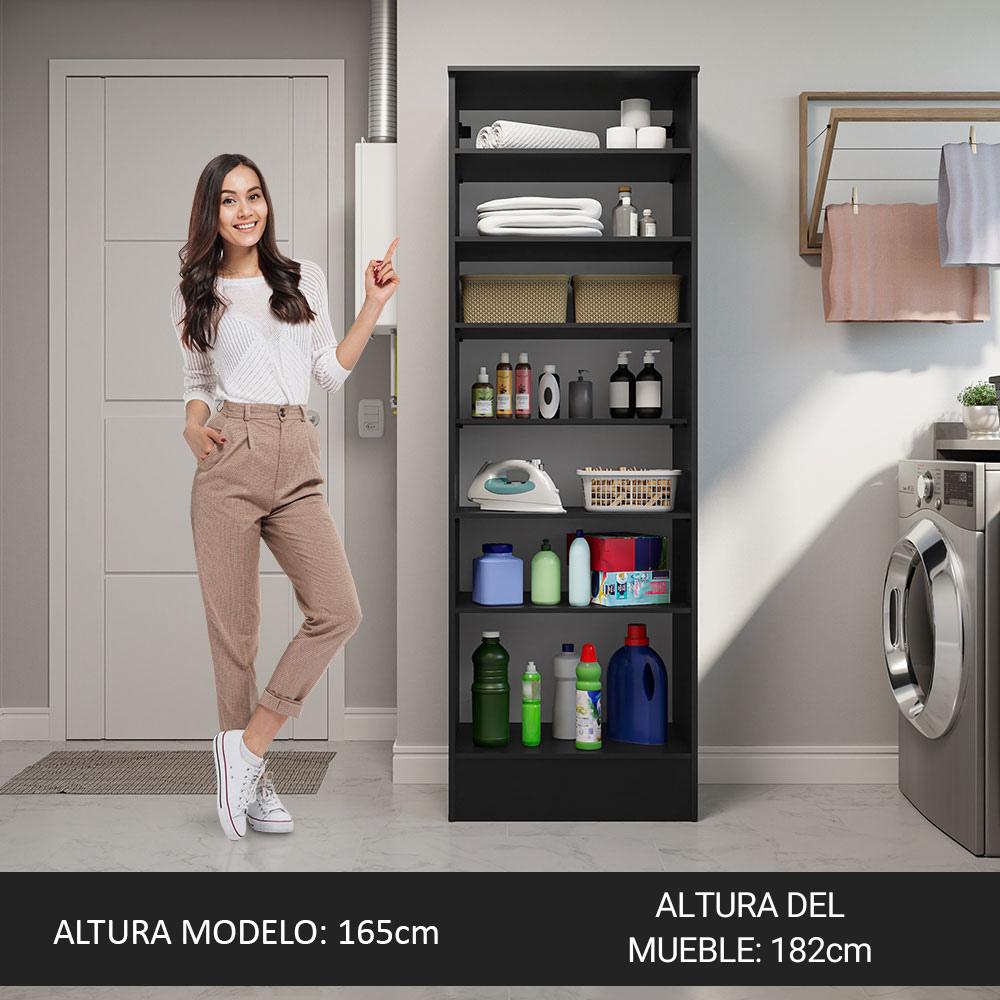 ARMARIO MULTIUSO 1 PUERTA 60 CM - NEGRO - 6