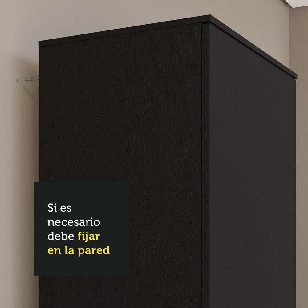ARMARIO MULTIUSO 1 PUERTA 60 CM - NEGRO - 7
