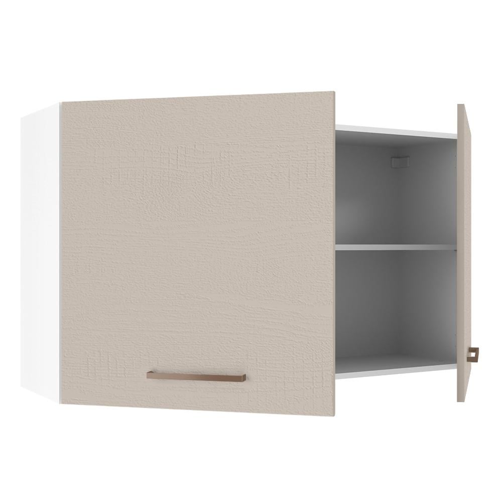 MUEBLE SUPERIOR DE ALMACENAMIENTO PARA GARAJE MULTIUSO AGATA 2 PUERTAS 120 CM - BLANCO/CREMA - 4