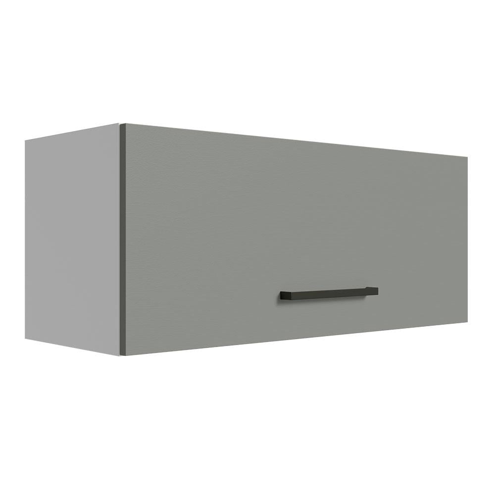 MUEBLE SUPERIOR DE ALMACENAMIENTO PARA GARAJE MULTIUSO AGATA 1 PUERTA ABATIBLE 80 CM - BLANCO/GRIS - 1
