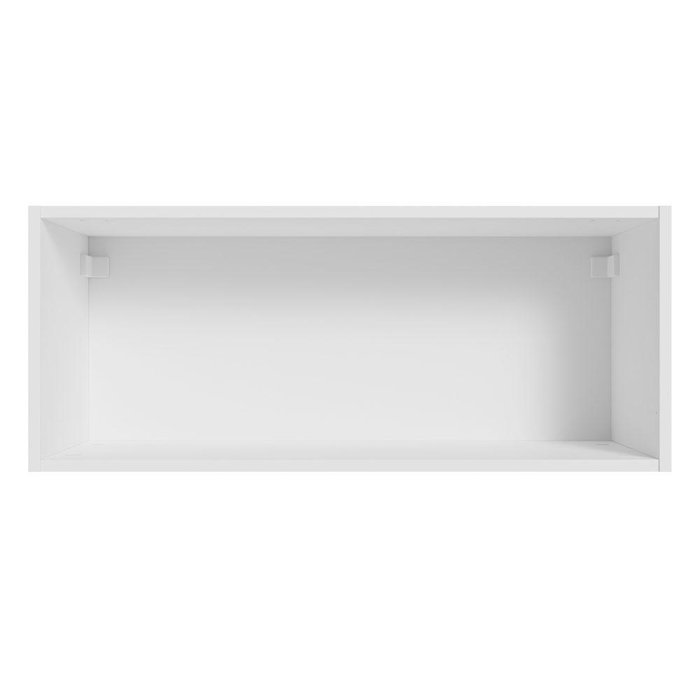 MUEBLE SUPERIOR DE ALMACENAMIENTO PARA GARAJE MULTIUSO AGATA 1 PUERTA ABATIBLE 80 CM - BLANCO/GRIS - 5