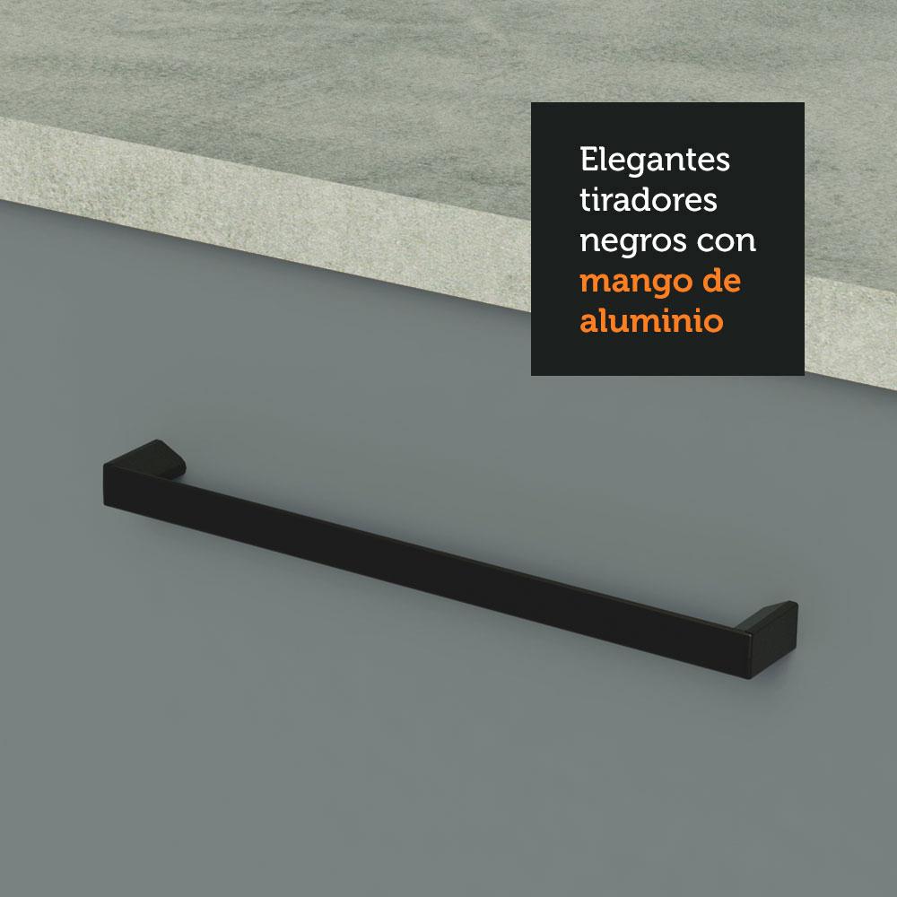 MUEBLE SUPERIOR DE ALMACENAMIENTO PARA GARAJE MULTIUSO AGATA 1 PUERTA ABATIBLE 80 CM - BLANCO/GRIS - 7