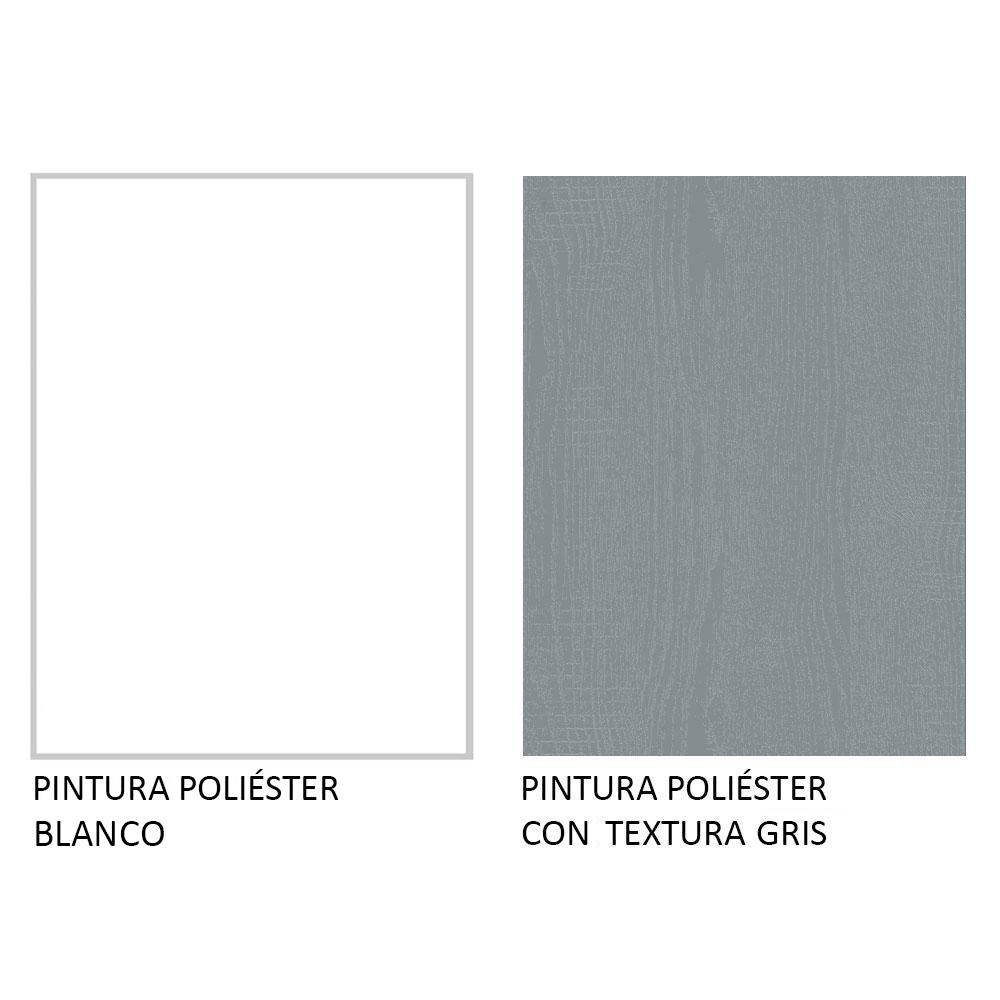 MUEBLE SUPERIOR DE ALMACENAMIENTO PARA GARAJE MULTIUSO AGATA 1 PUERTA ABATIBLE 80 CM - BLANCO/GRIS - 8