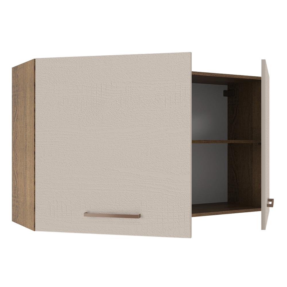 MUEBLE SUPERIOR DE ALMACENAMIENTO PARA GARAJE MULTIUSO AGATA 2 PUERTAS 120 CM - MARRÓN/CREMA - 4