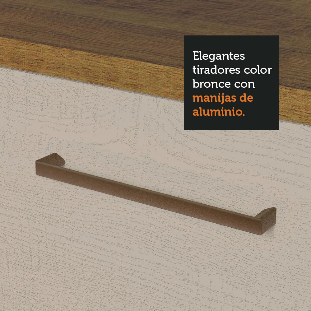 MUEBLE SUPERIOR DE ALMACENAMIENTO PARA GARAJE MULTIUSO AGATA 2 PUERTAS 120 CM - MARRÓN/CREMA - 8