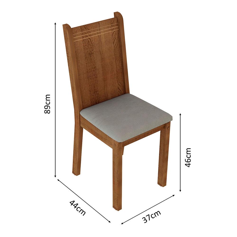 JUEGO DE COMEDOR MADESA RUTE CON 4 SILLAS - MARRÓN/BEIGE - 3