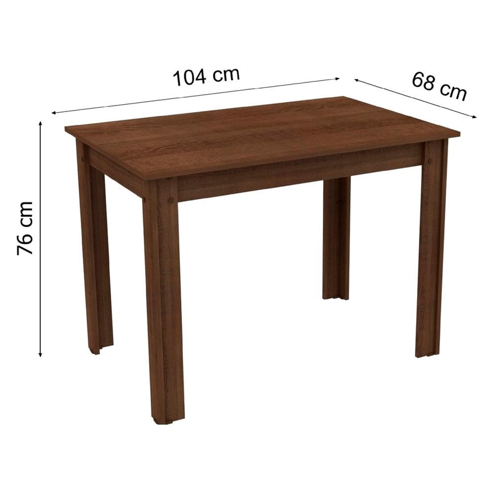JUEGO DE COMEDOR MADESA RUTE CON 4 SILLAS - MARRÓN/BEIGE - 4