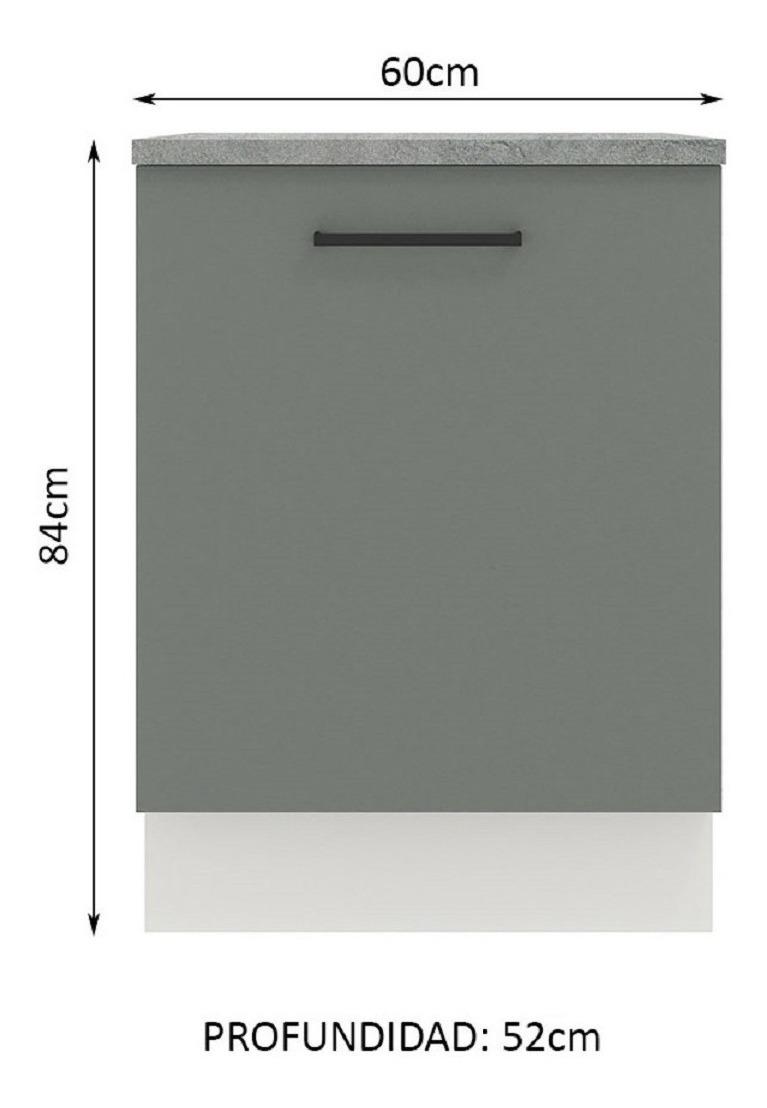 MUEBLE DE COCINA AGATA 60 CM 1 PUERTA - BLANCO/GRIS - 2