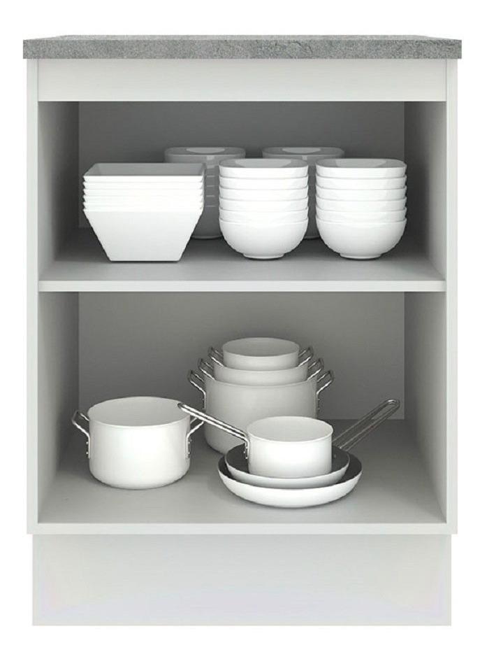 MUEBLE DE COCINA AGATA 60 CM 1 PUERTA - BLANCO/GRIS - 3