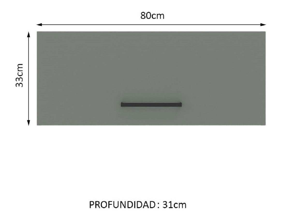 ALACENA DE COCINA AGATA 80 CM 1 PUERTA ABATIBLE - BLANCO/GRIS - 2
