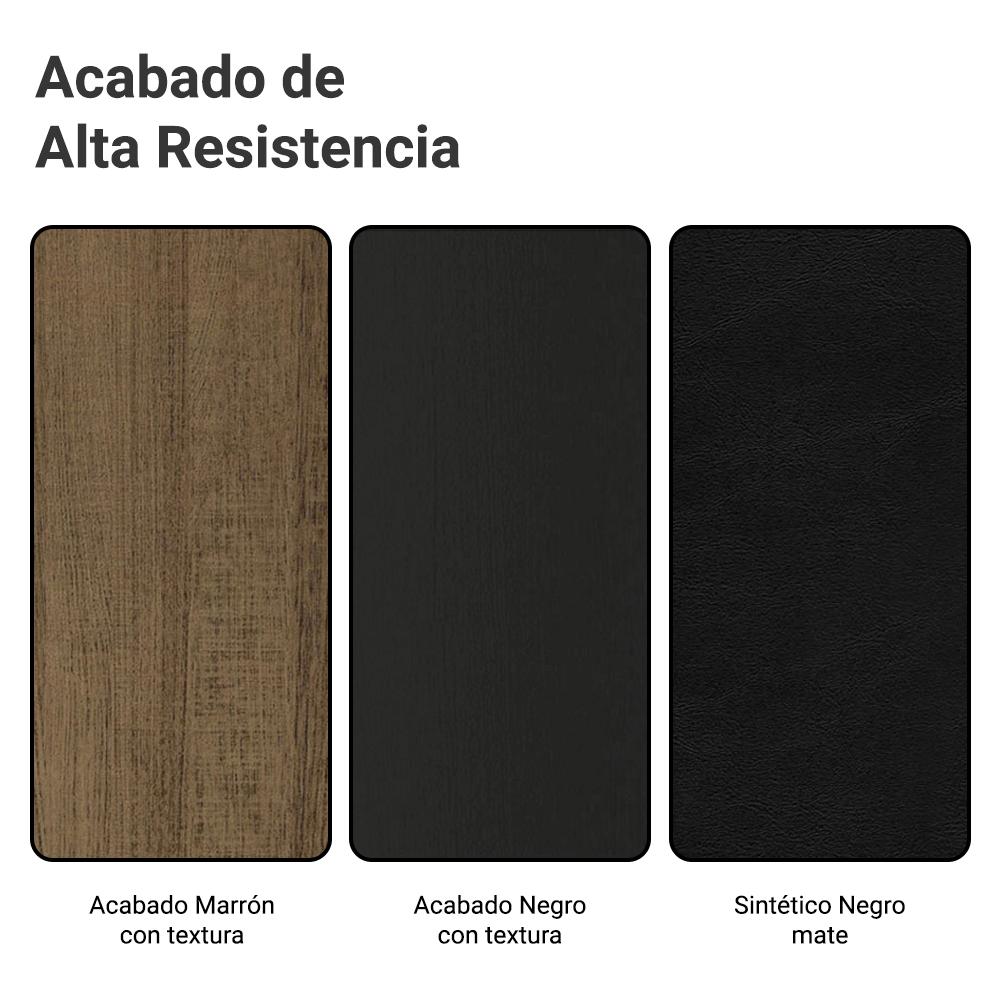 JUEGO DE COMEDOR MADESA ELLEN CON 4 SILLAS - MARRÓN/NEGRO - 9